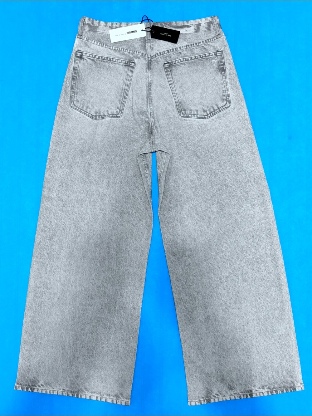 Rag & Bone Miramar Sofie Wide Leg Ankle Jeans Women’s Size 29 Icy Grey NWT - Picture 8 of 17